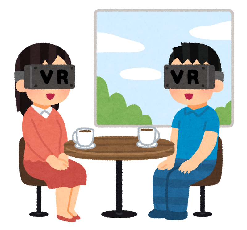 いらすとやVRカフェのイラスト