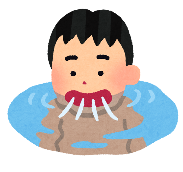 プールの水を飲む人のイラスト いらすとや